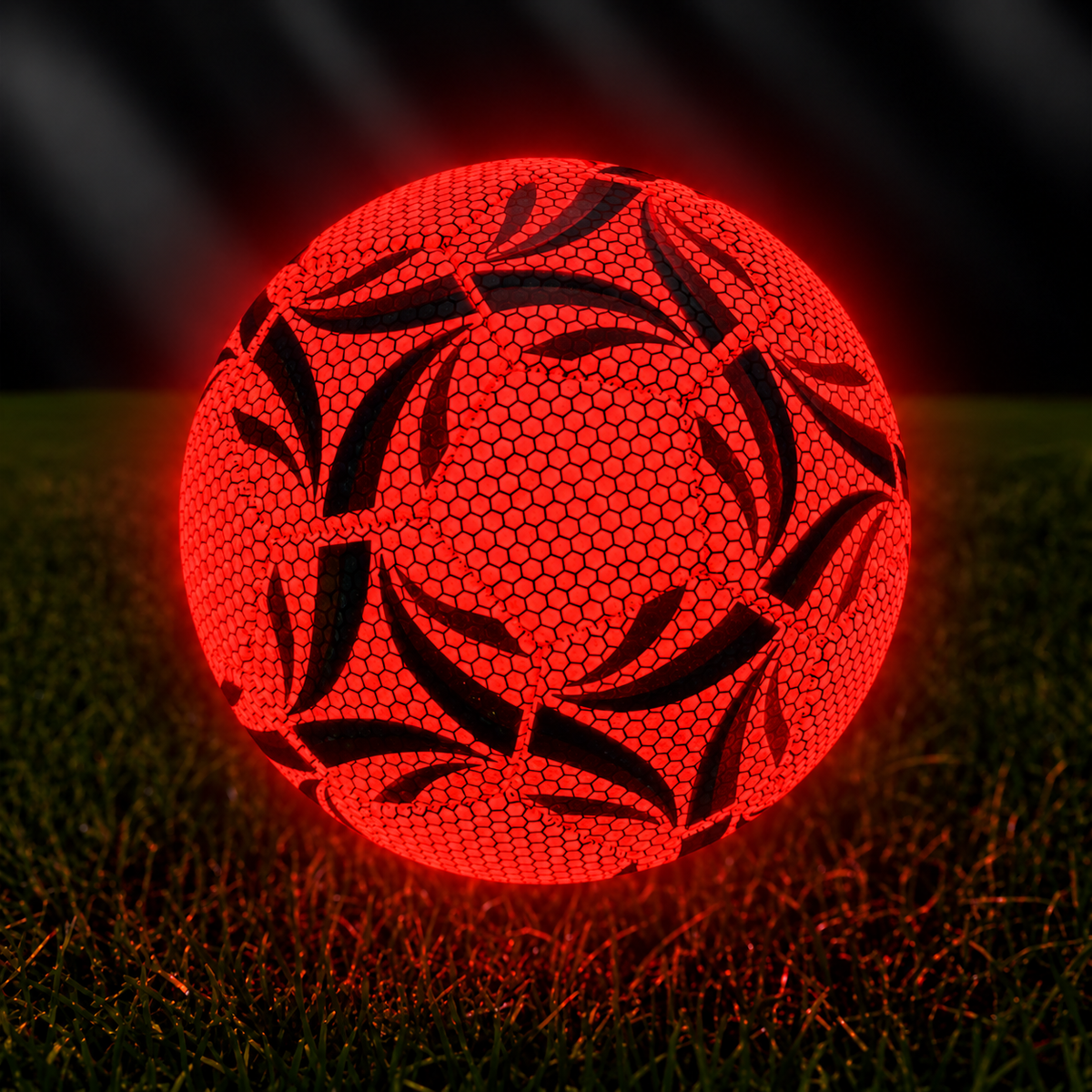 GloKick red glow in the dark football