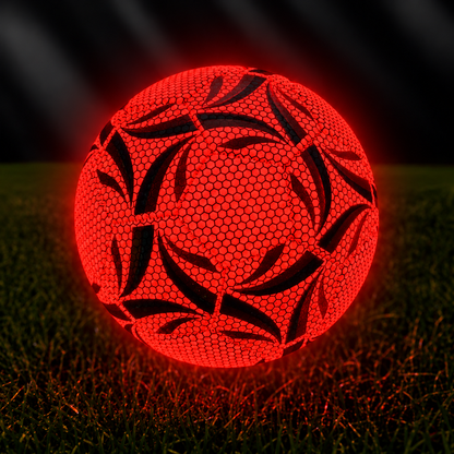 GloKick red glow in the dark football